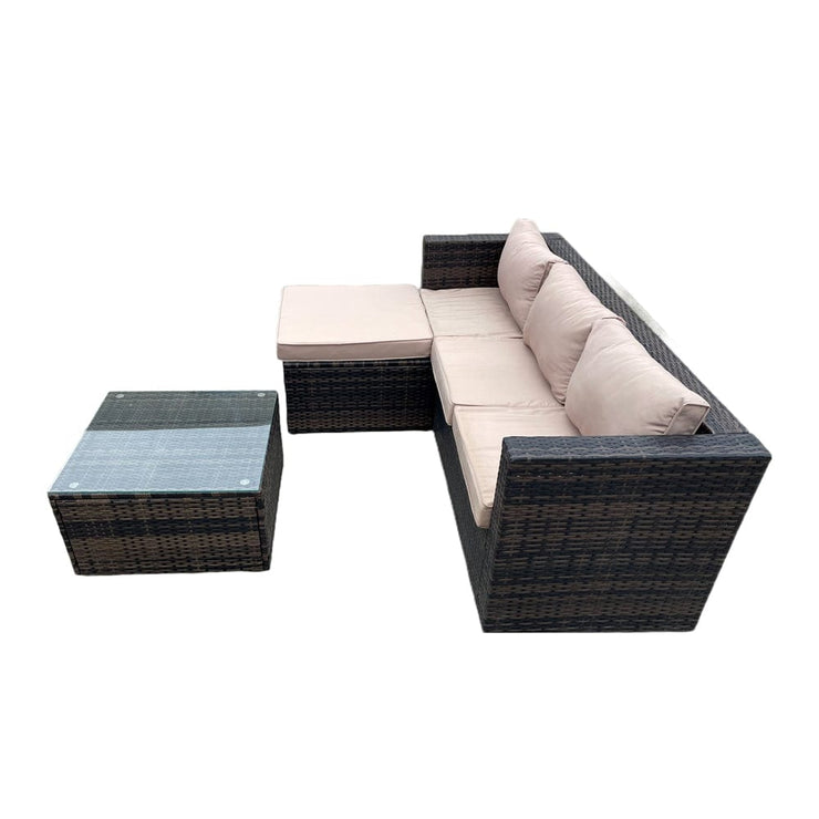 Vancouver 4 Seater Rattan Garden Furniture Set with Rain Cover
