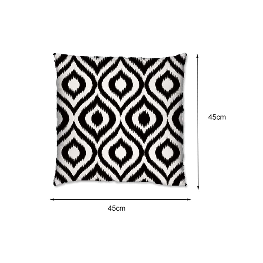 Ashcraft 2 Piece Waterproof Scatter Cushions in Black Pattern