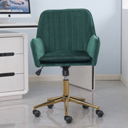 Russell Velvet Office Chair with Gold Legs