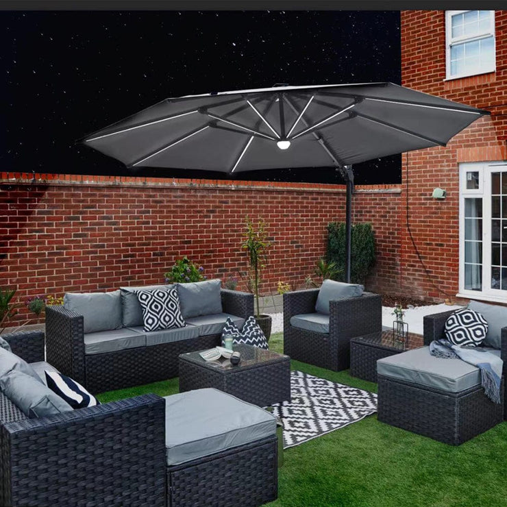 Parasol Roma 3.5M CANTILEVER le soilse Gréine LED