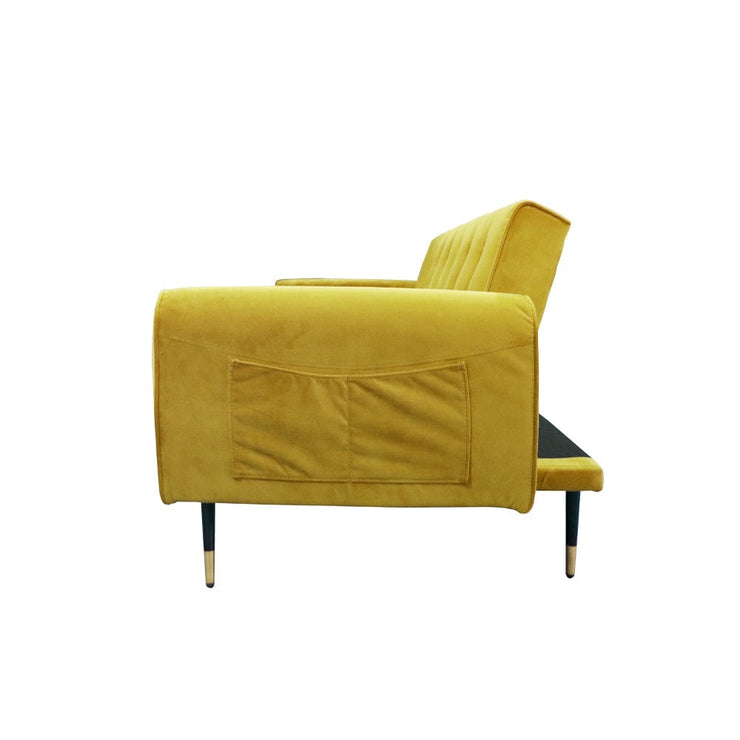 Alessia Velvet Sofa Bed with Buttons