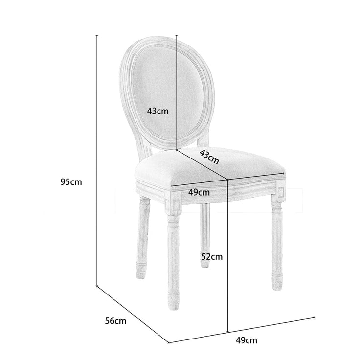 Set of 2 Oxford Classic Style Dining Chairs