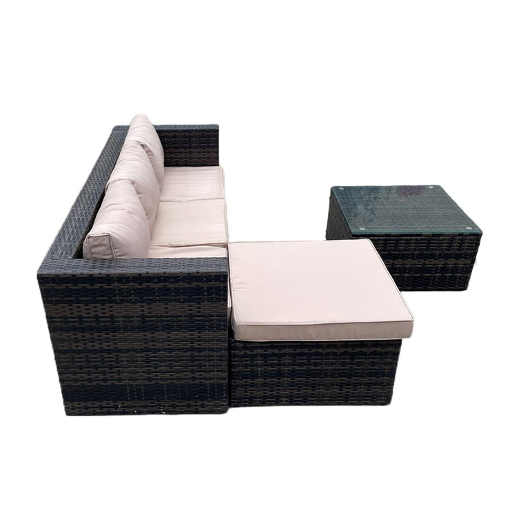 Vancouver 4 Seater Rattan Garden Furniture Set with Rain Cover