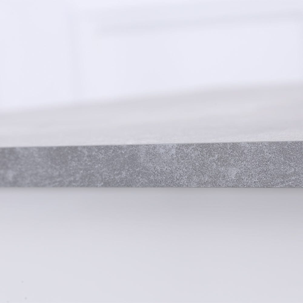 Orsa Rectangle Concrete Effect Dining Table With High Gloss White Legs