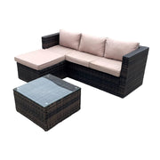 Vancouver 4 Seater Rattan Garden Furniture Set with Rain Cover
