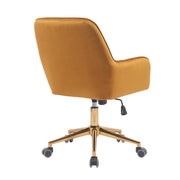 Russell Velvet Office Chair with Gold Legs