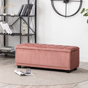 Velvet Rectangle Storage Ottoman Bench