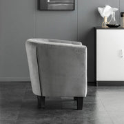 Ascot Buttoned Tub Chair In Grey