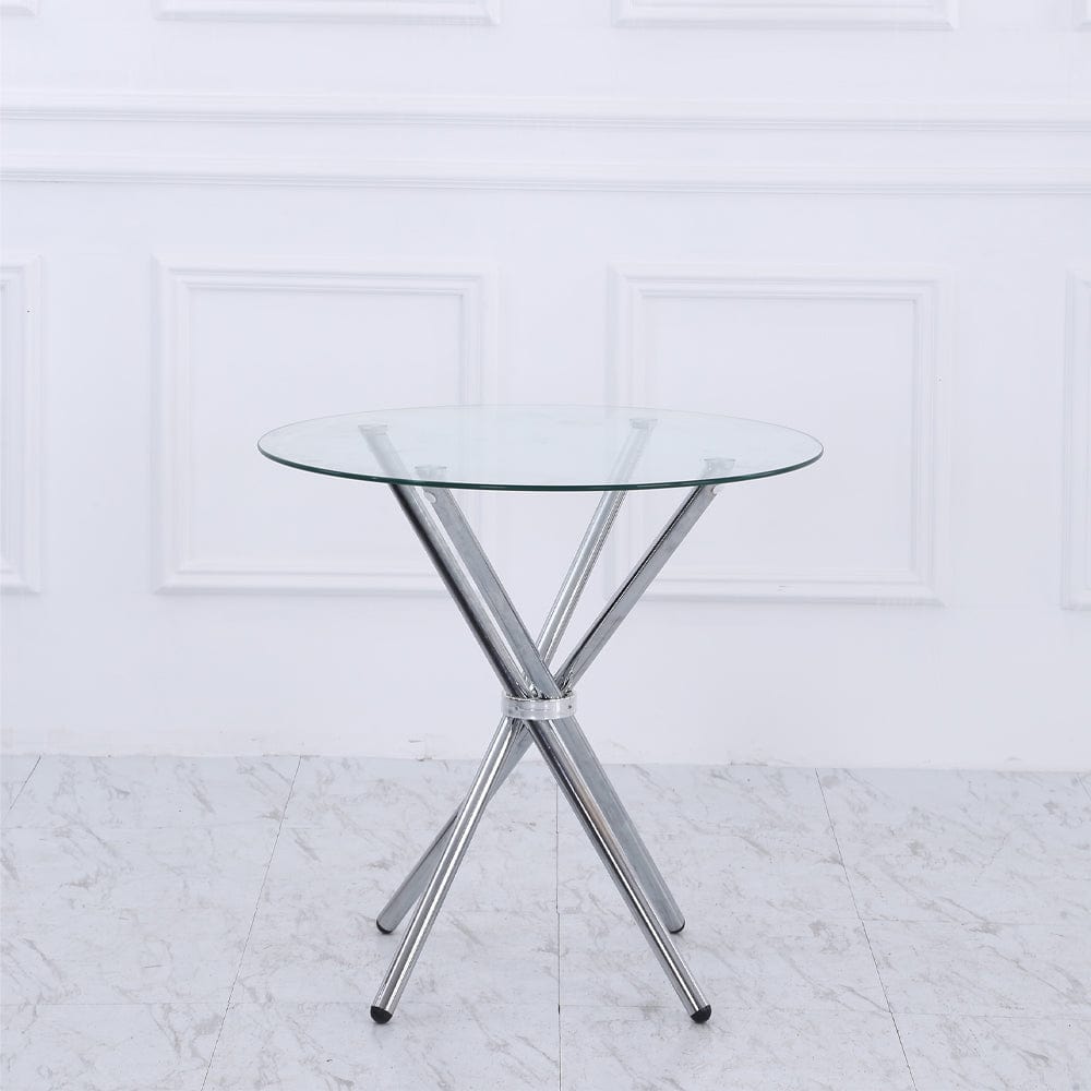 Orsa Round Dining Table Set With 4 Dining Chairs In Black