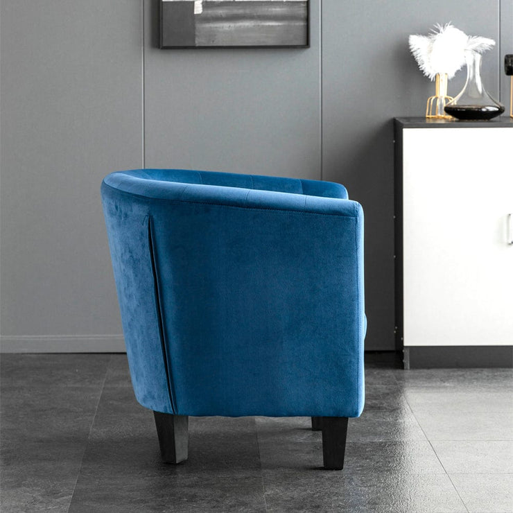 Ascot Buttoned Tub Chair In Blue