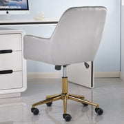 Russell Velvet Office Chair with Gold Legs