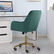 Russell Velvet Office Chair with Gold Legs