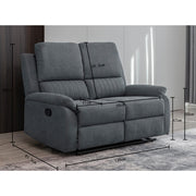 Pancho 3+2+1 Blue Fabric Recliner Sofa Set