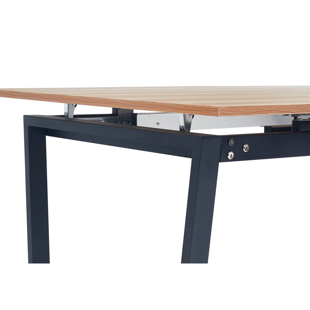 Belluno Light Oak Colour Extending Dining Table Set with 6 Velvet Chairs
