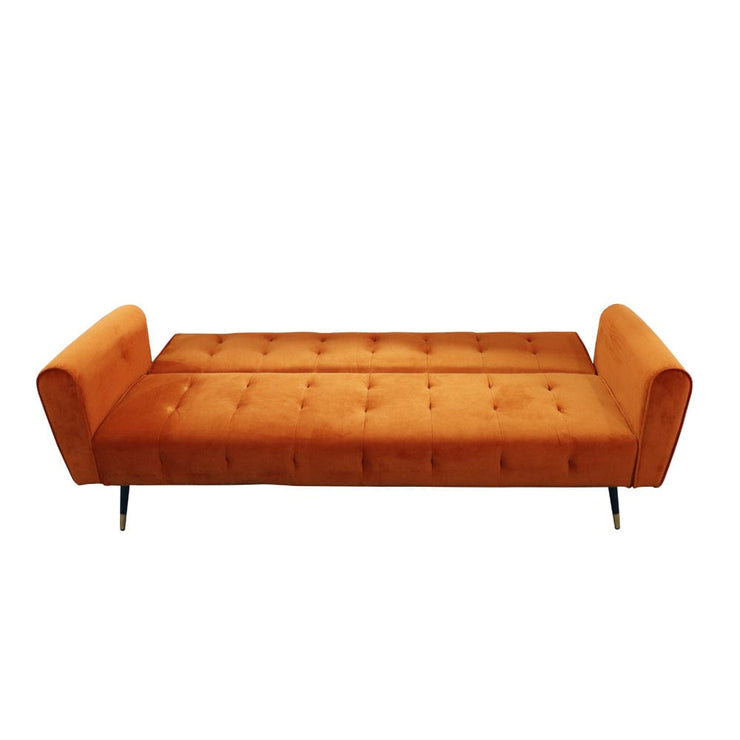 Alessia Velvet Sofa Bed with Buttons