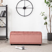 Velvet Rectangle Storage Ottoman Bench