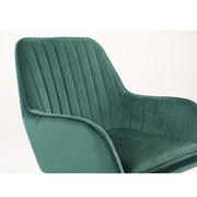 Russell Velvet Office Chair with Gold Legs