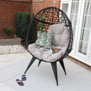 Bradway KD Leisure Standing Chair Garden Rattan Egg Chair with Rain Cover option