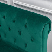 Toronto 3 Seater Chesterfield Style Velvet Sofa Bed In Green
