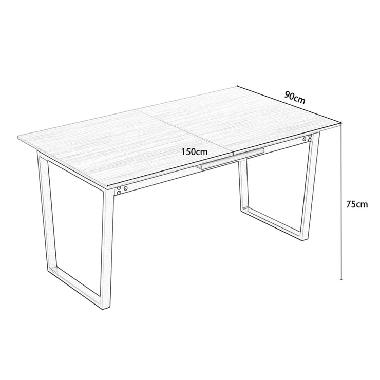 Belluno 4-6 Seater Oak Extending Dining Table