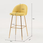 Aurora Velvet Bar Stool - Set Of 2