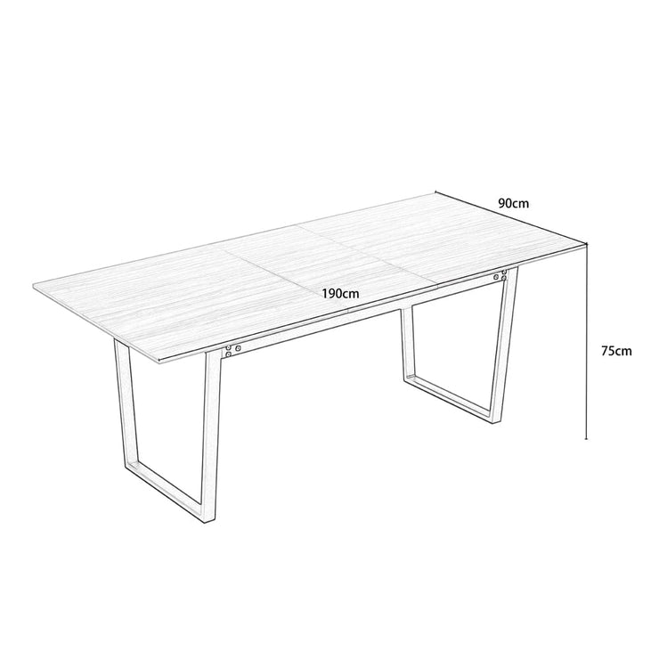 Belluno 4-6 Seater Oak Extending Dining Table