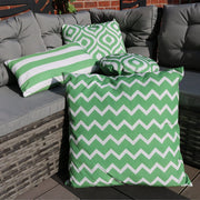 Ashcraft Waterproof Outdoor Scatter Cushion Set in Green Pattern