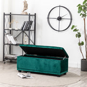 Velvet Rectangle Storage Ottoman Bench