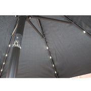 Starry Crank Lift Parasol with Solar LED Lights