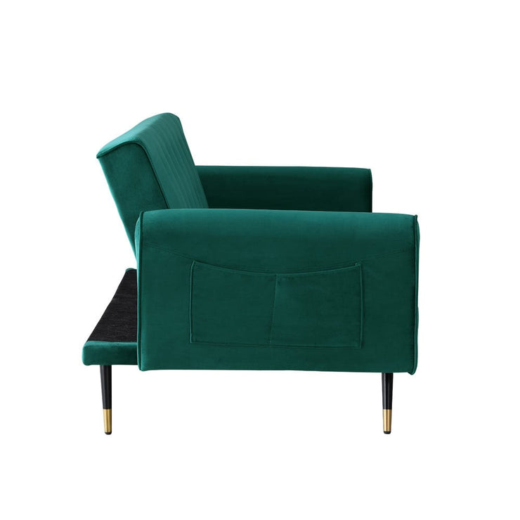 Alessia Green Velvet Sofa Bed