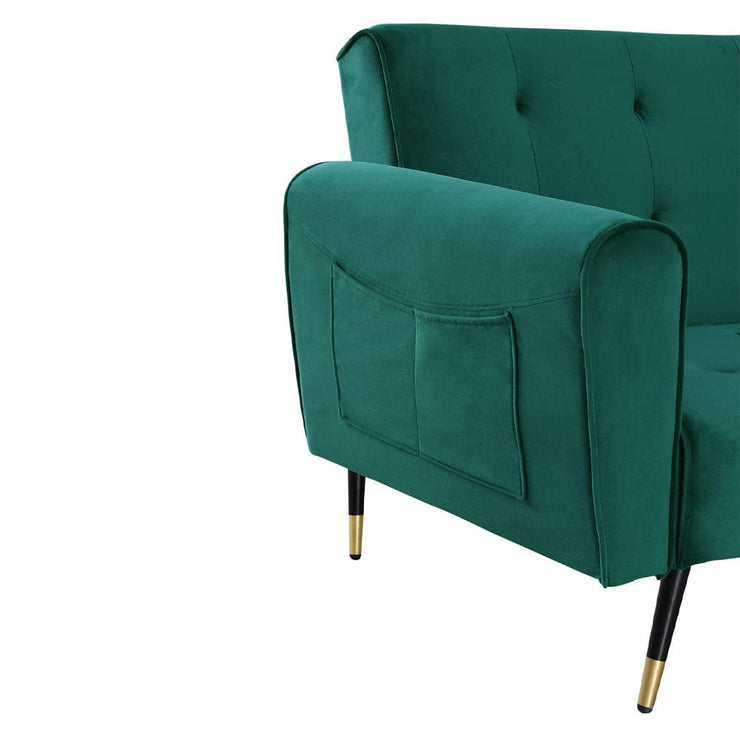 Alessia Green Velvet Sofa Bed