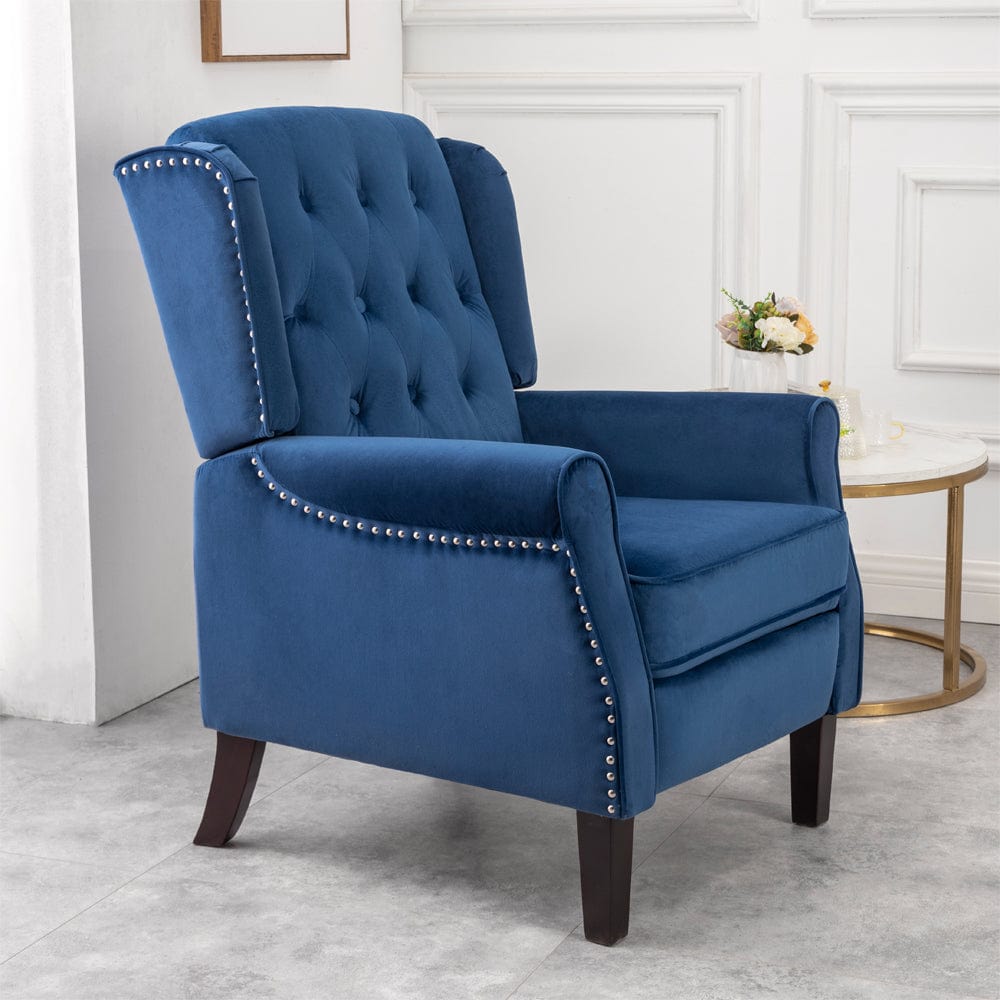 Studded online wingback chair