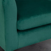 Ascot Velvet Tub Chair In Green