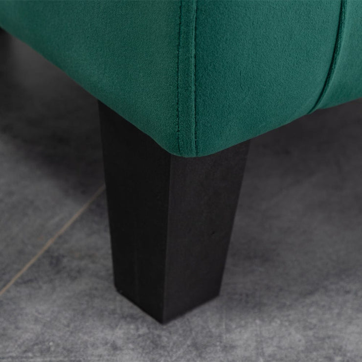 Ascot Velvet Tub Chair In Green