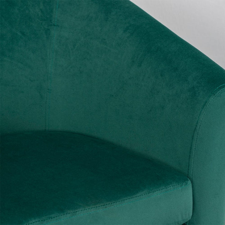 Ascot Velvet Tub Chair In Green