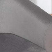 Ascot Velvet Tub Chair In Grey