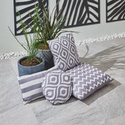 Ashcraft Waterproof Scatter Cushion Set in Grey Pattern