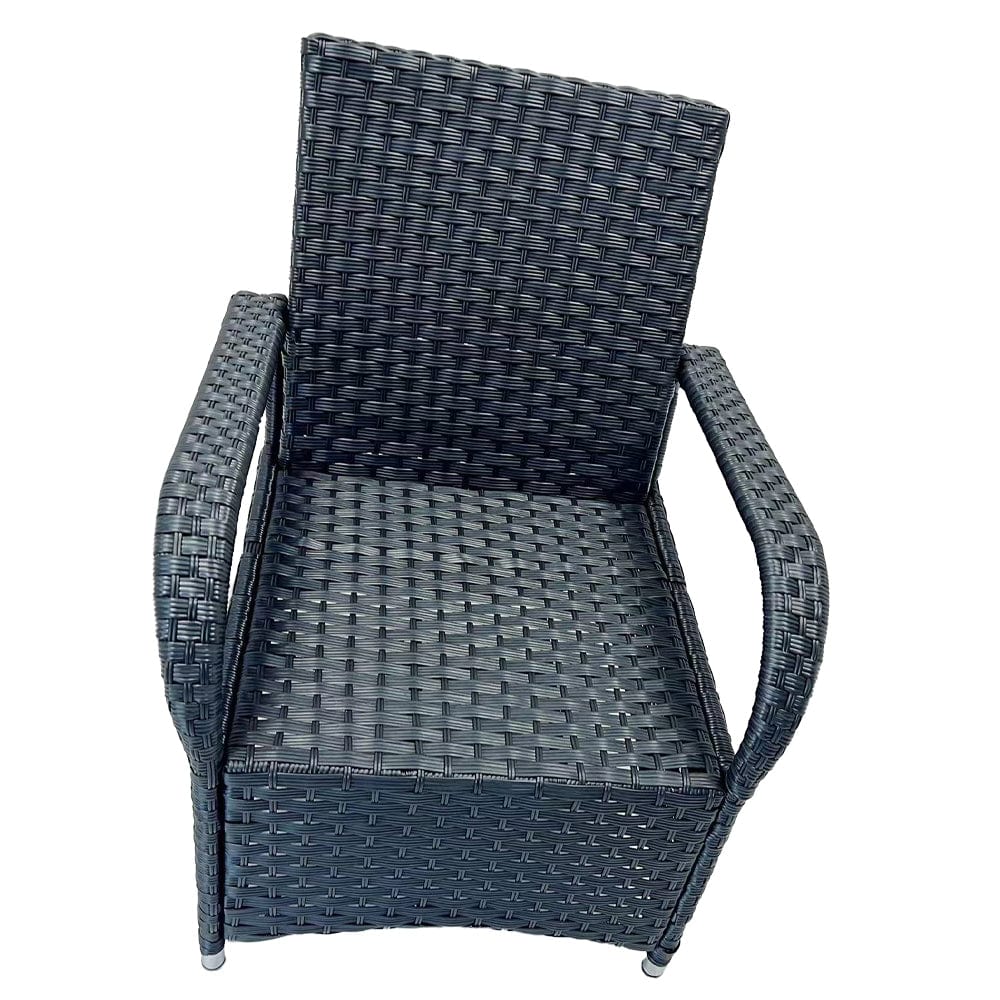 Aura 2 Seater Armchair Bistro Set Garden Rattan Set with Raincover