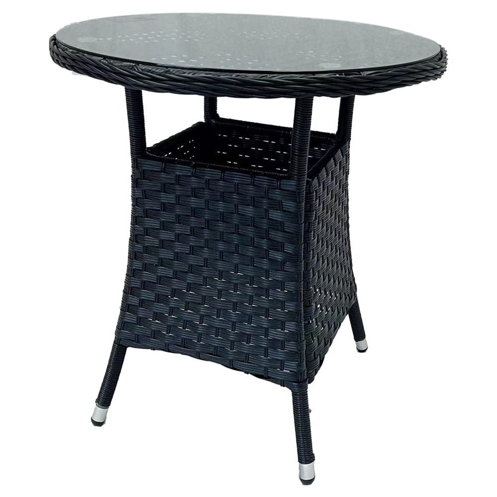 Aura 2 Seater Armchair Bistro Set Garden Rattan Set with Raincover