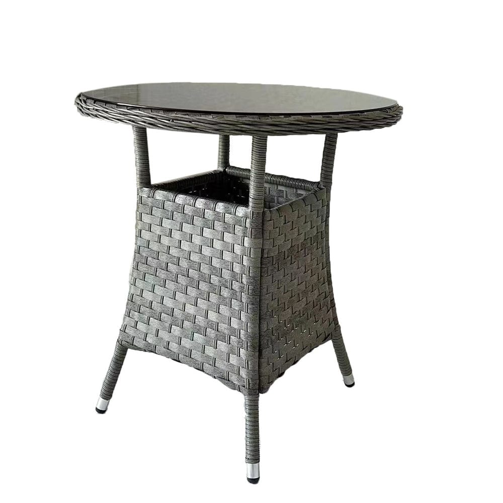 Aura 2 Seater Armchair Bistro Set Garden Rattan Set with Raincover