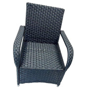 Aura 4 Seater Round Dining Table Set Rattan Garden Set with Raincover