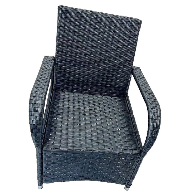 Aura 4 Seater Round Dining Table Set Rattan Garden Set with Raincover