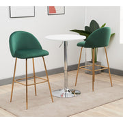 Aurora Velvet Bar Stool - Set Of 2