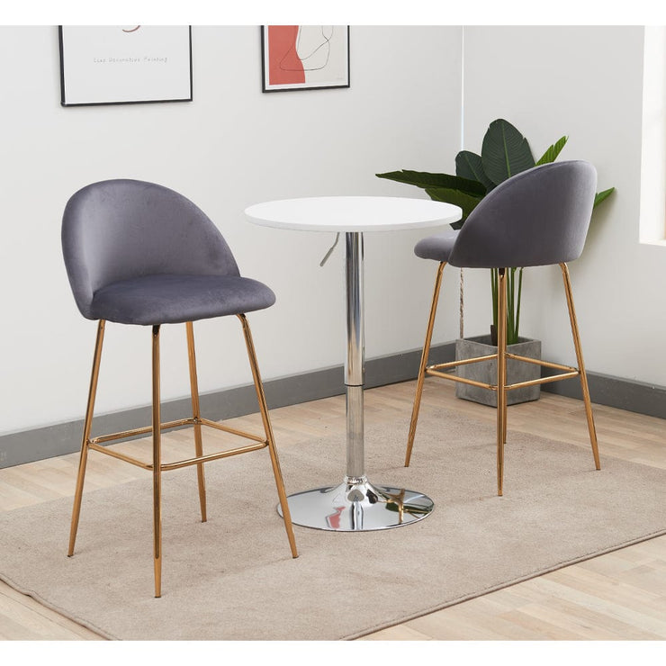Aurora Velvet Bar Stool - Set Of 2
