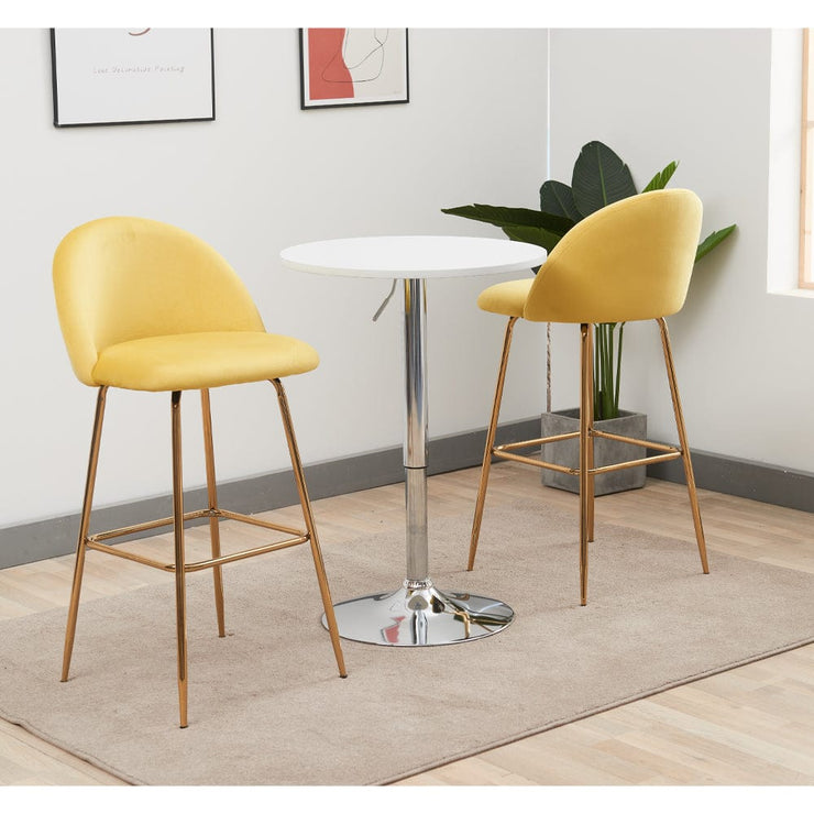 Aurora Velvet Bar Stool - Set Of 2