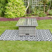 Barcelona 9 Seater Rattan Garden Dining Set with Rising Table In Grey