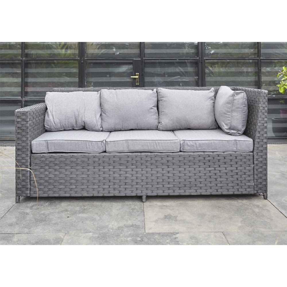 Barcelona Black Modular 8 Seater Rattan Corner Sofa Set, Garden Furniture, Furniture Maxi, Furniture Maxi