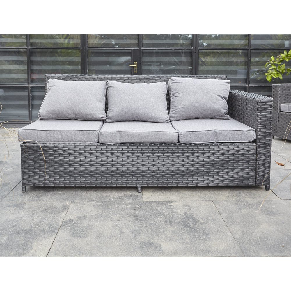 Barcelona Black Modular 8 Seater Rattan Corner Sofa Set, Garden Furniture, Furniture Maxi, Furniture Maxi