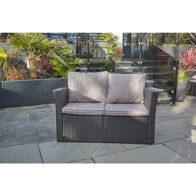 Rosen 4 Seater Rattan Garden Furniture Set In Black, Garden Furniture, Furniture Maxi, Furniture Maxi