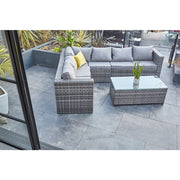 Vancouver 9 Seater Corner Rattan Garden Set In Grey, Garden Furniture, Furniture Maxi, Furniture Maxi